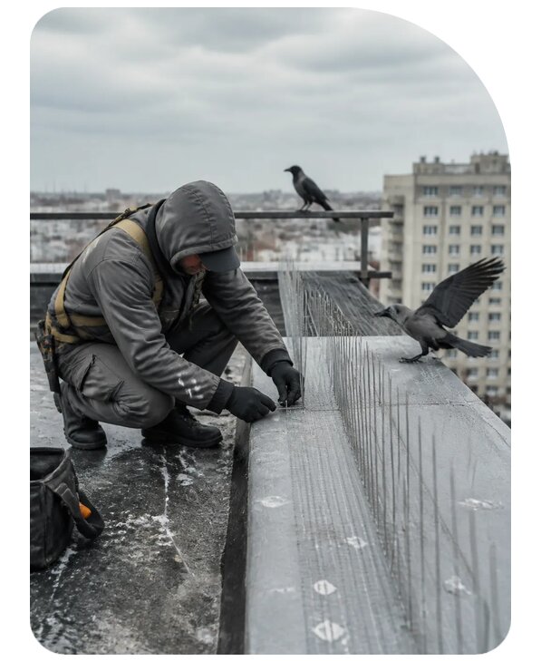 Защита от ворон под ключ в Сердобске по цене от 5056 р. | Сенат-Срд